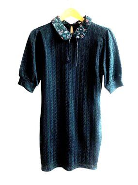 KINGSTON GREY-WOMENS FORREST GREEN BACK BUTTON CLOSE KNIT DRESS SIZE X-LARGE-NWT